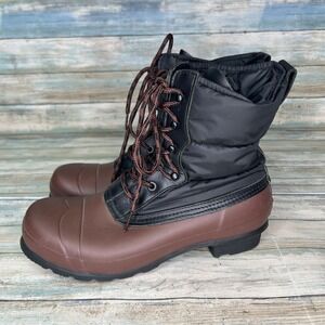 Hunter Duck Boots Size 9 Womens Quilted‎ Lace-Up Rain Snow Boot Insulated